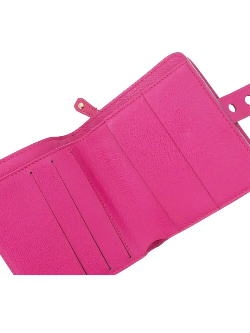 Louis Vuitton Compact Zip Bifold Wallet Brown Magenta Monogram Perfo